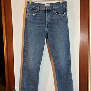 AGOLDE Riley High Rise Straight Crop Jeans